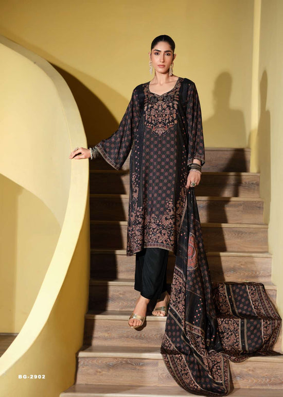 Sanaz Bagh Viscose Muslin Designer Dress Material - Amrah Wholesale