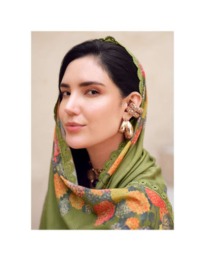Sanaz Dark Petals Premium Viscose Muslin Dress Material
