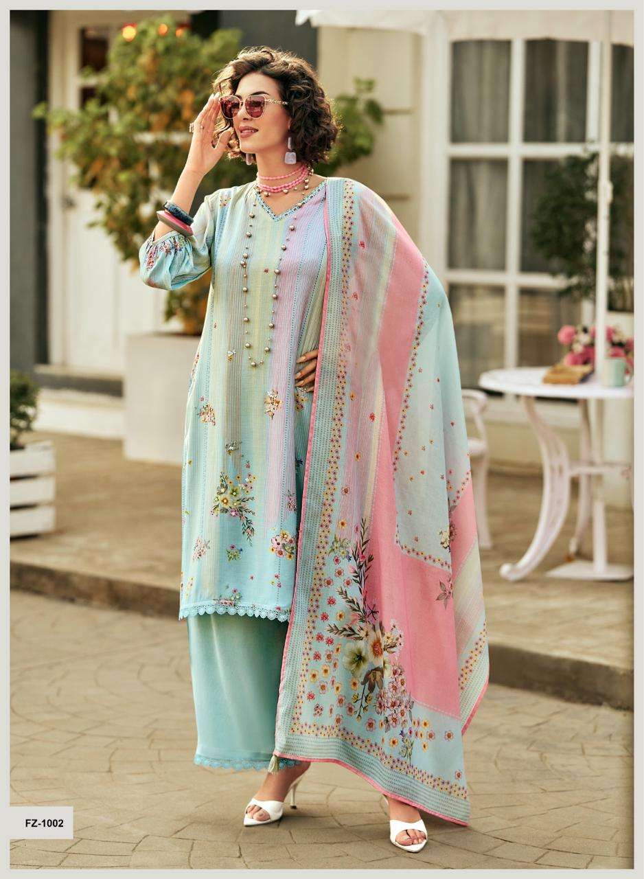 Sanaz Fizza Premium Viscose Muslin Dress Material - Amrah Wholesale