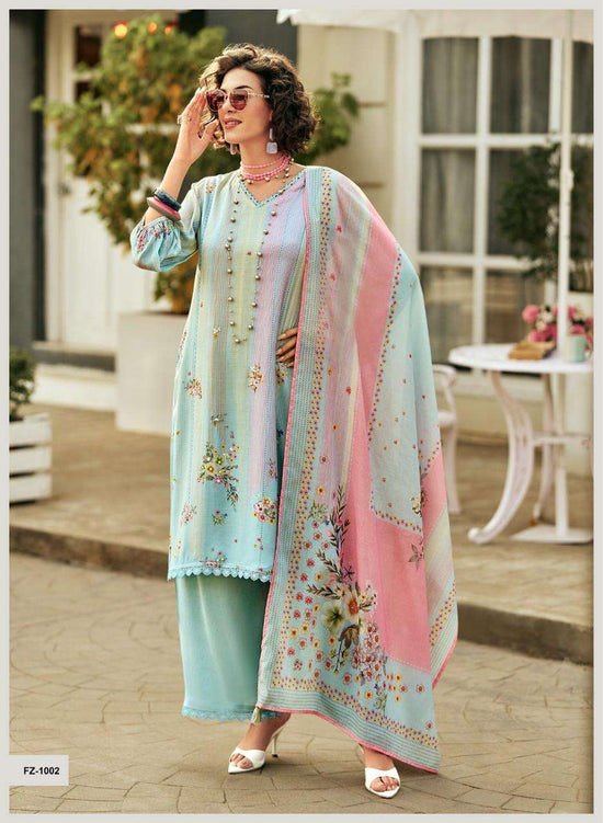 Sanaz Fizza Premium Viscose Muslin Dress Material - Amrah Wholesale