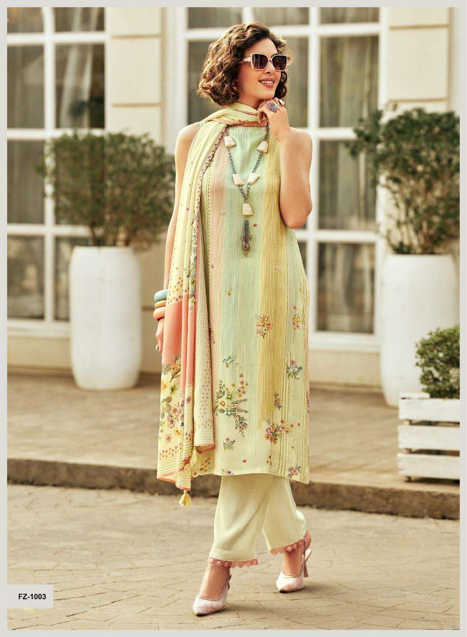 Sanaz Fizza Premium Viscose Muslin Dress Material - Amrah Wholesale