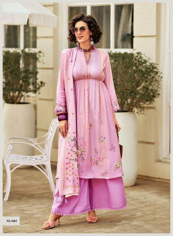 Sanaz Fizza Premium Viscose Muslin Dress Material - Amrah Wholesale