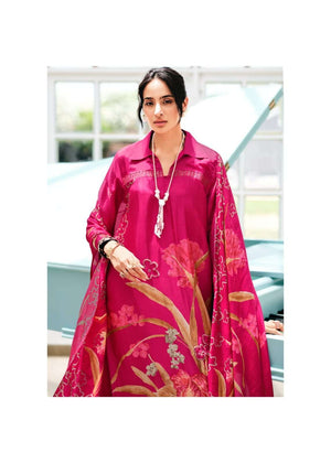 Sanaz Floral Affair Viscose Crape Dress Material