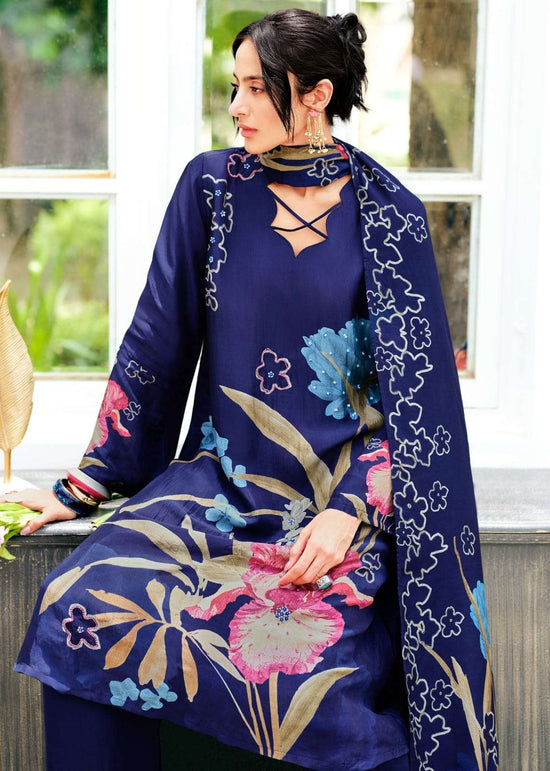 Sanaz Floral Affair Viscose Crape Dress Material