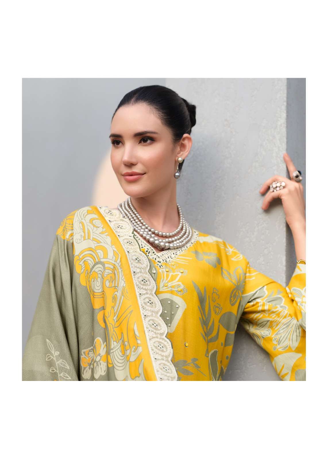 Sanaz Floral Art Vol 2 Viscose Muslin Dress Material