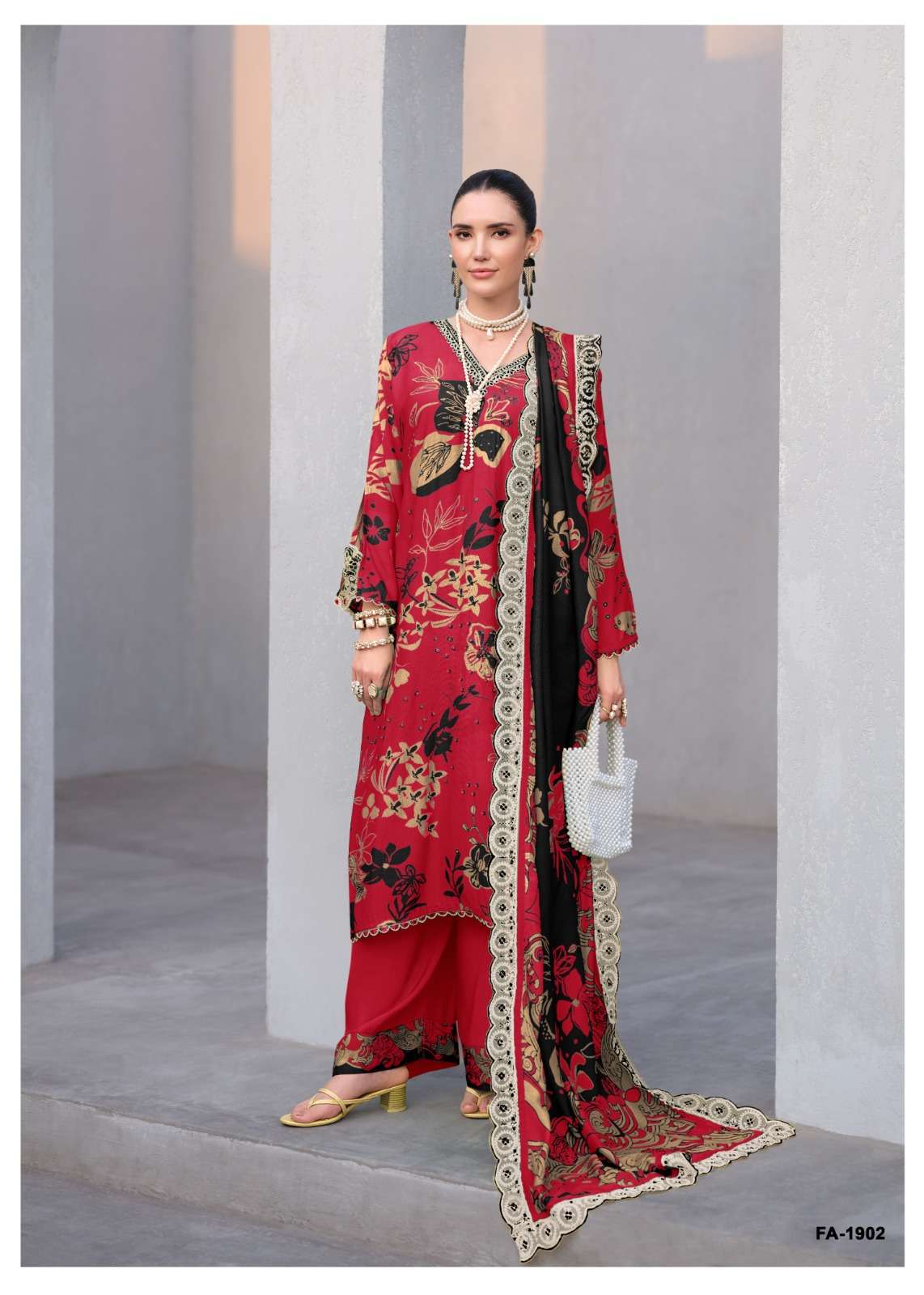 Sanaz Floral Art Vol 2 Viscose Muslin Dress Material