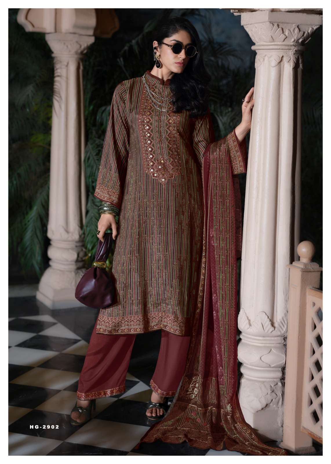 Sanaz Heritage Viscose Muslin Pakistani Suit - Amrah Wholesale