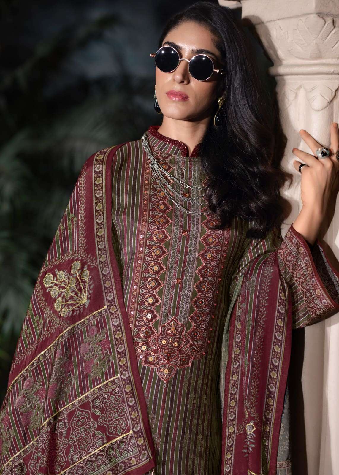 Sanaz Heritage Viscose Muslin Pakistani Suit - Amrah Wholesale