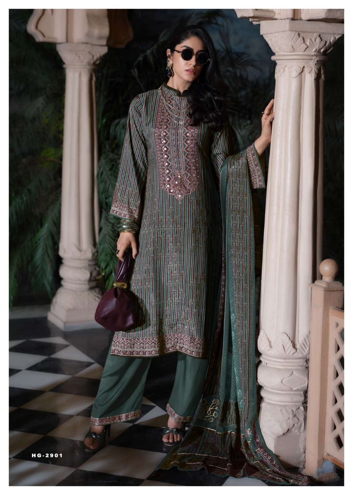 Sanaz Heritage Viscose Muslin Pakistani Suit - Amrah Wholesale