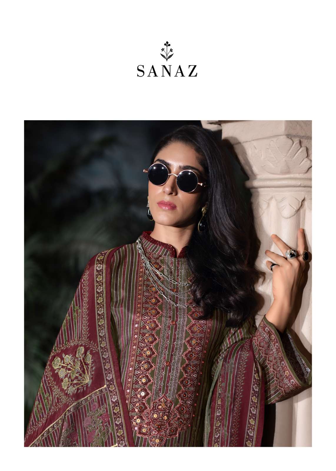 Sanaz Heritage Viscose Muslin Pakistani Suit - Amrah Wholesale