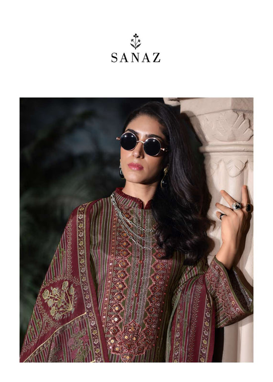 Sanaz Heritage Viscose Muslin Pakistani Suit - Amrah Wholesale