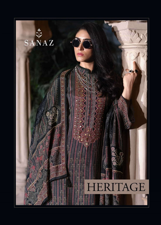 Sanaz Heritage Viscose Muslin Pakistani Suit - Amrah Wholesale