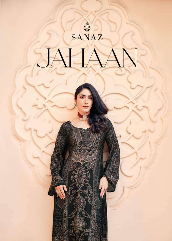 Sanaz Jahaan Viscose Muslin Designer Unstitched Dress Material