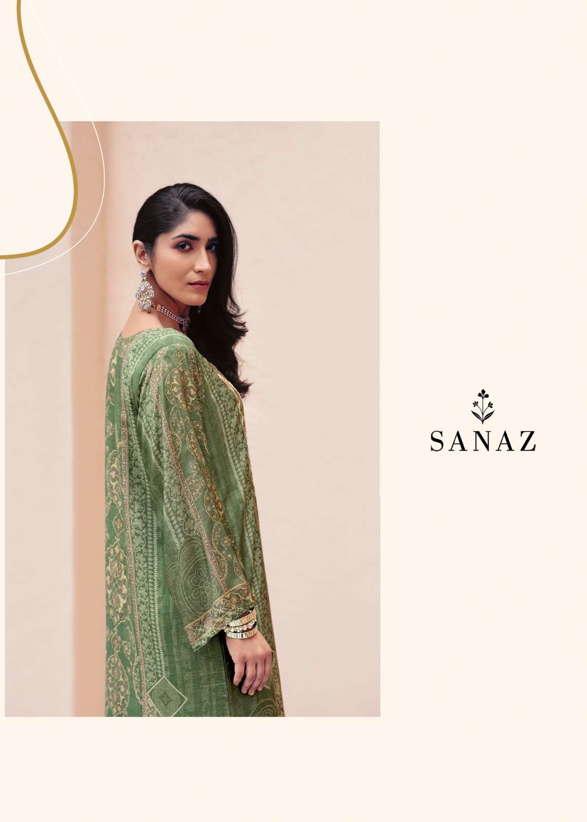 Sanaz Jahaan Viscose Muslin Designer Unstitched Dress Material