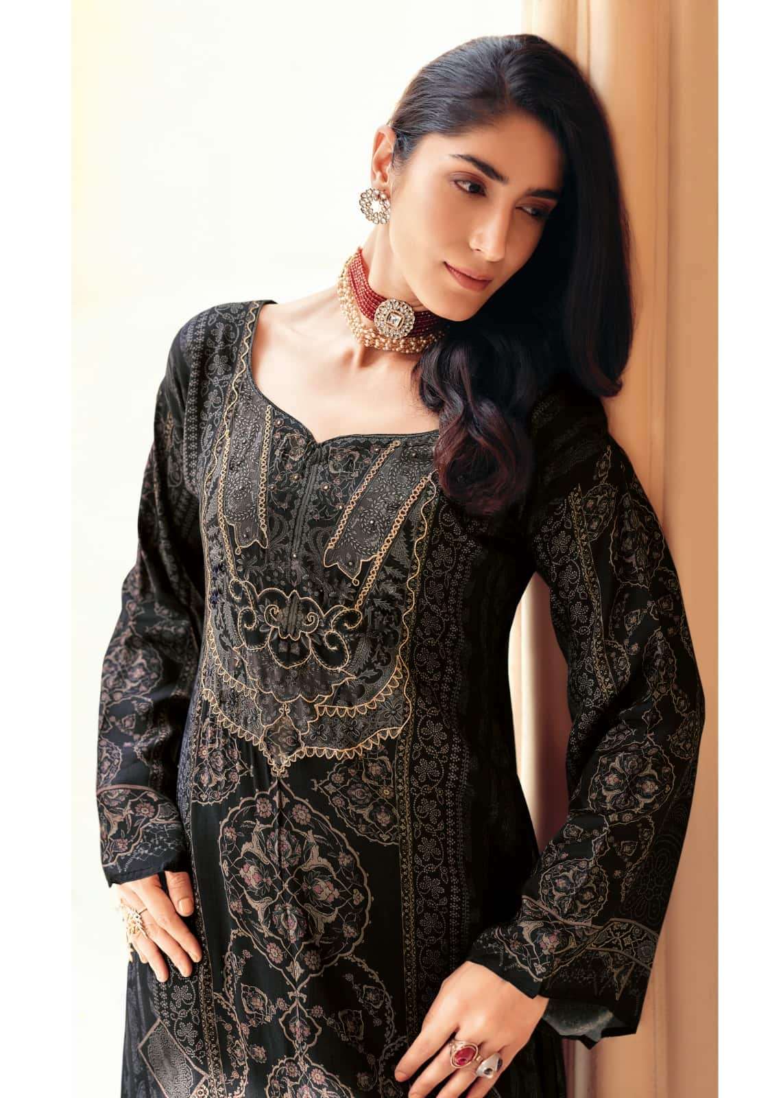 Sanaz Jahaan Viscose Muslin Designer Unstitched Dress Material