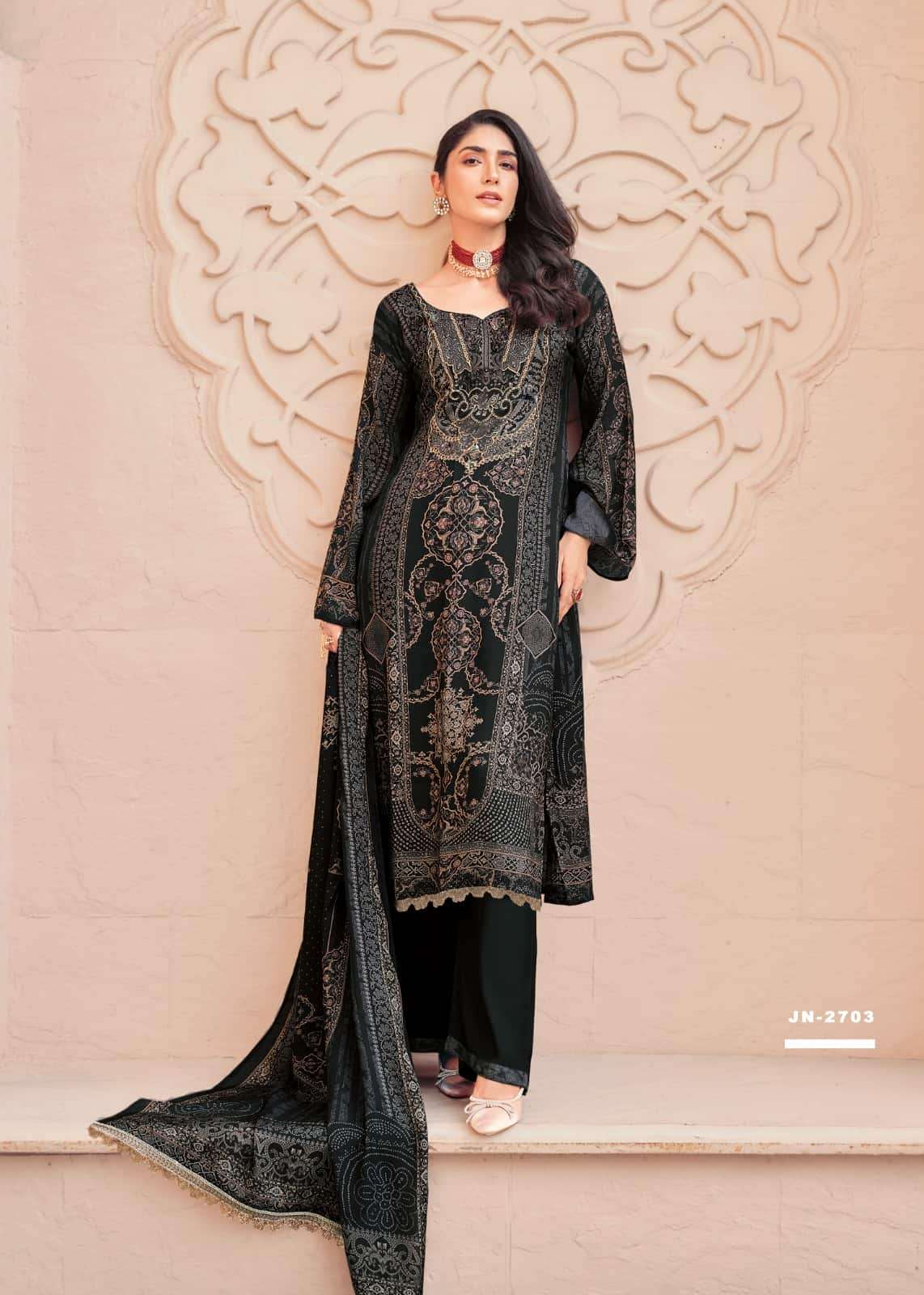 Sanaz Jahaan Viscose Muslin Designer Unstitched Dress Material