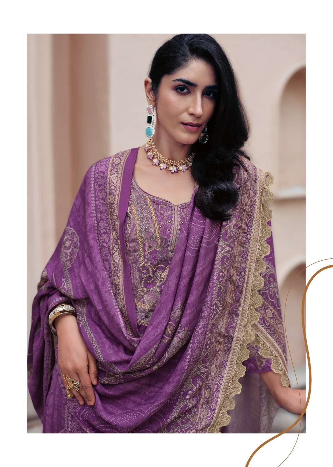 Sanaz Jahaan Viscose Muslin Designer Unstitched Dress Material