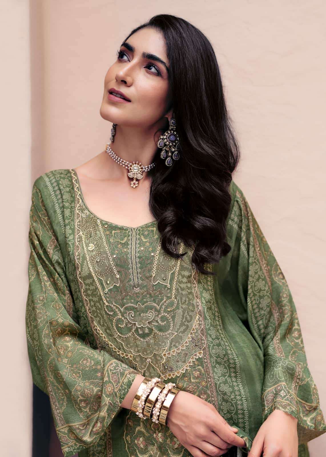 Sanaz Jahaan Viscose Muslin Designer Unstitched Dress Material