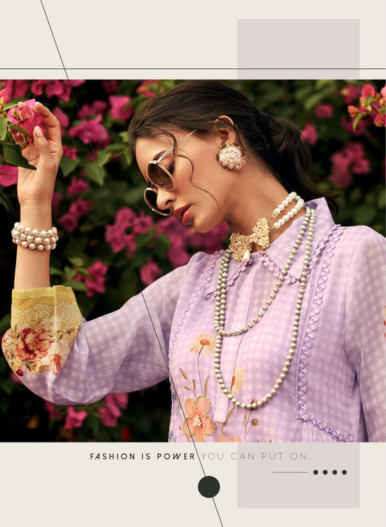Sanaz Jansoor Viscose Mul Digital Printed Dress Material - Amrah Wholesale
