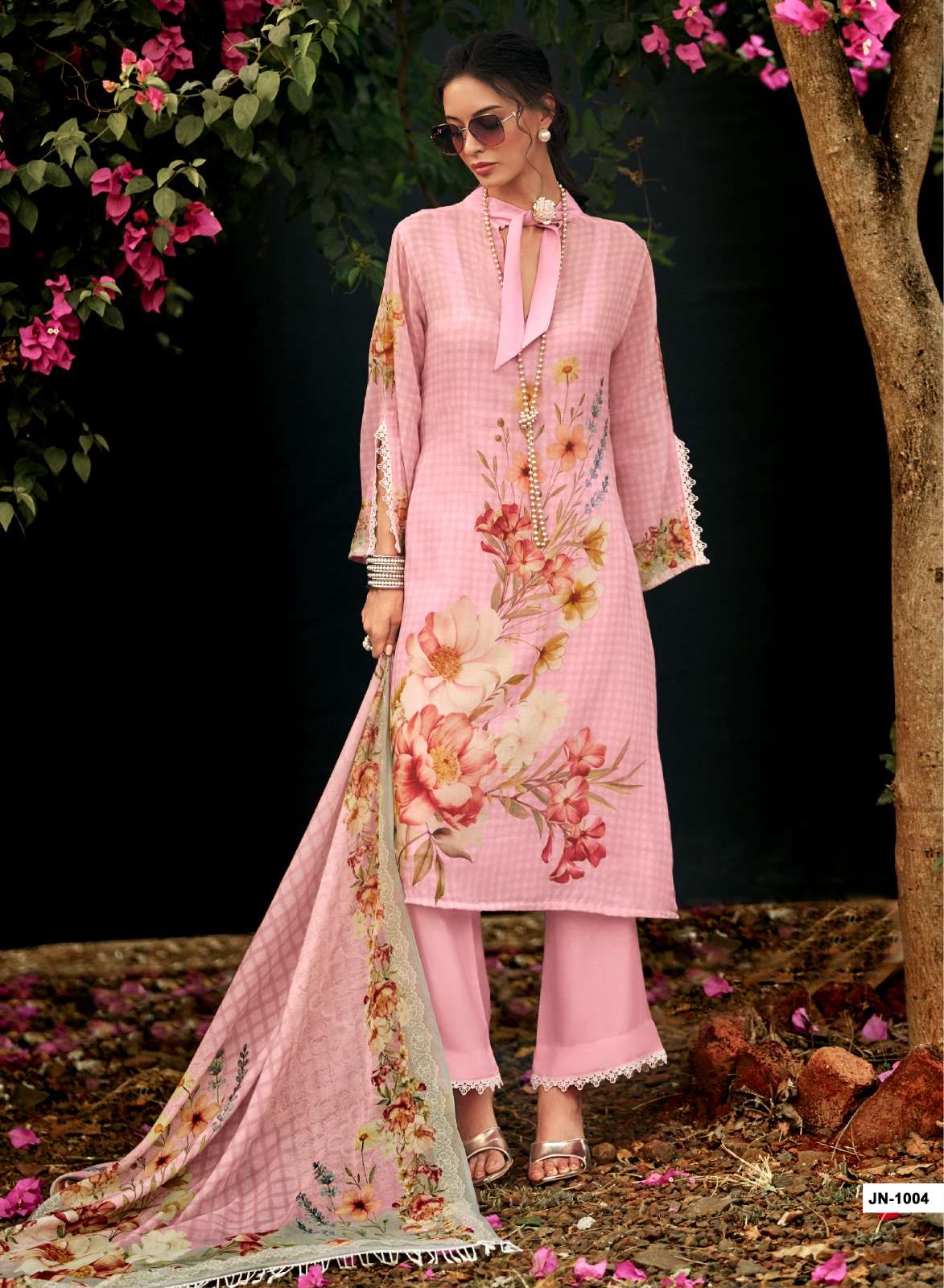 Sanaz Jansoor Viscose Mul Digital Printed Dress Material - Amrah Wholesale