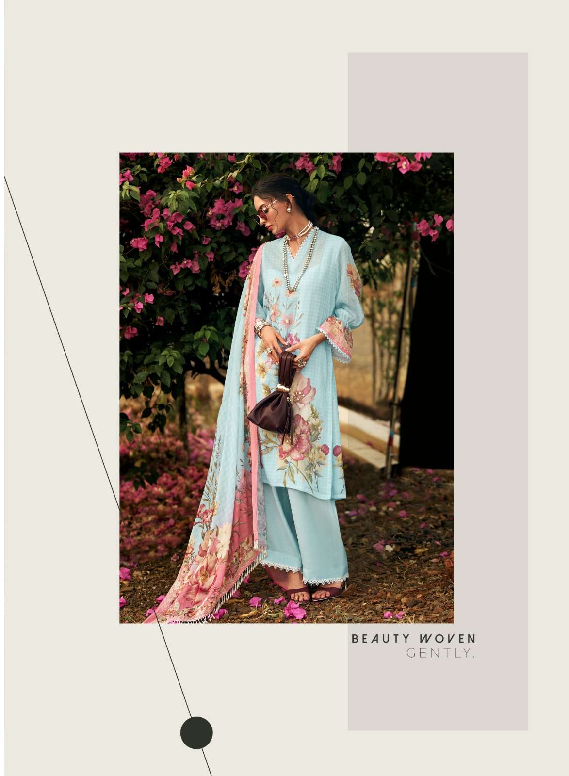 Sanaz Jansoor Viscose Mul Digital Printed Dress Material - Amrah Wholesale