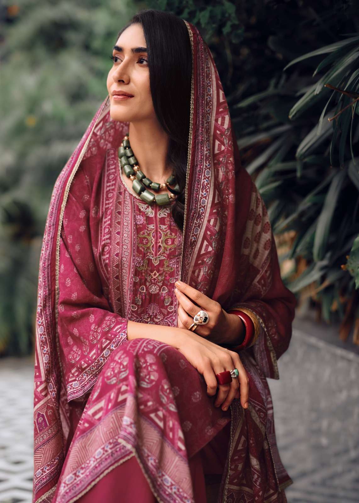 Sanaz Karigari Viscose Muslin Designer Dress Material - Amrah Wholesale