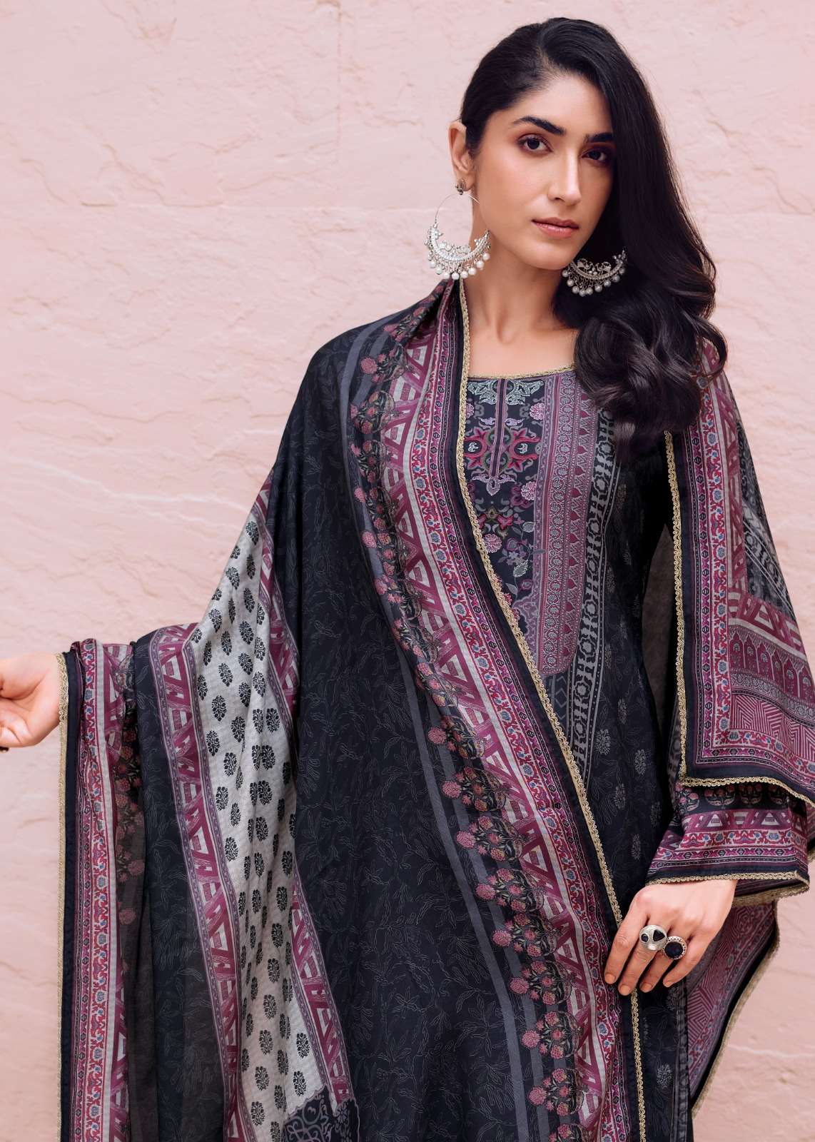 Sanaz Karigari Viscose Muslin Designer Dress Material - Amrah Wholesale