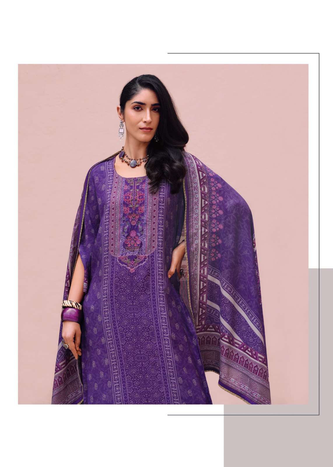 Sanaz Karigari Viscose Muslin Designer Dress Material - Amrah Wholesale
