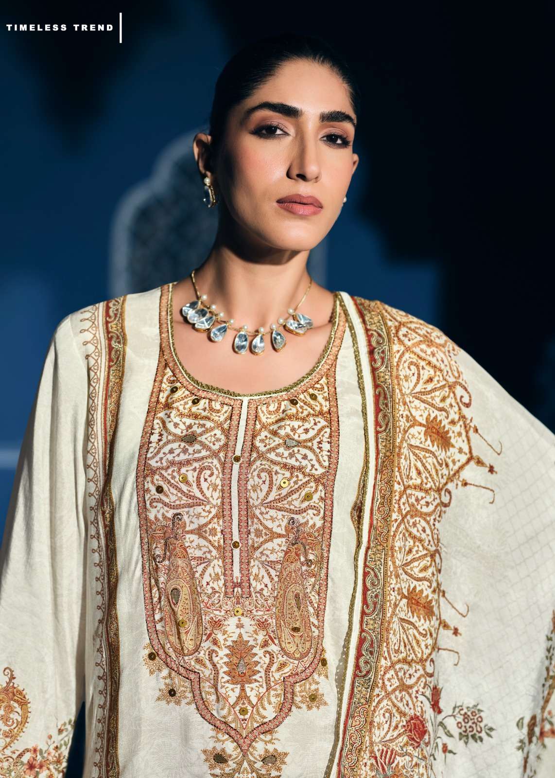 Sanaz Mehrunisha Viscose Muslin Dress Material - Amrah Wholesale