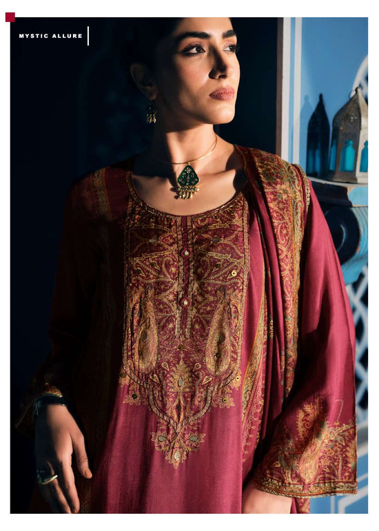 Sanaz Mehrunisha Viscose Muslin Dress Material - Amrah Wholesale