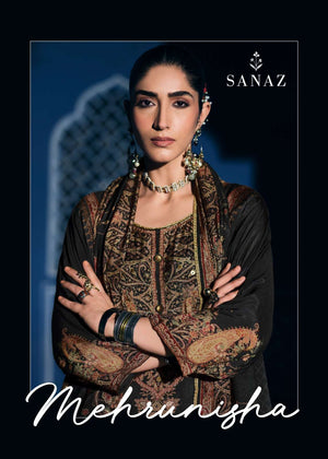 Sanaz Mehrunisha Viscose Muslin Dress Material - Amrah Wholesale