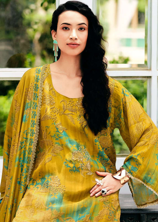Sanaz Moonlit Viscose Katan Silk Dress Material - Amrah Wholesale