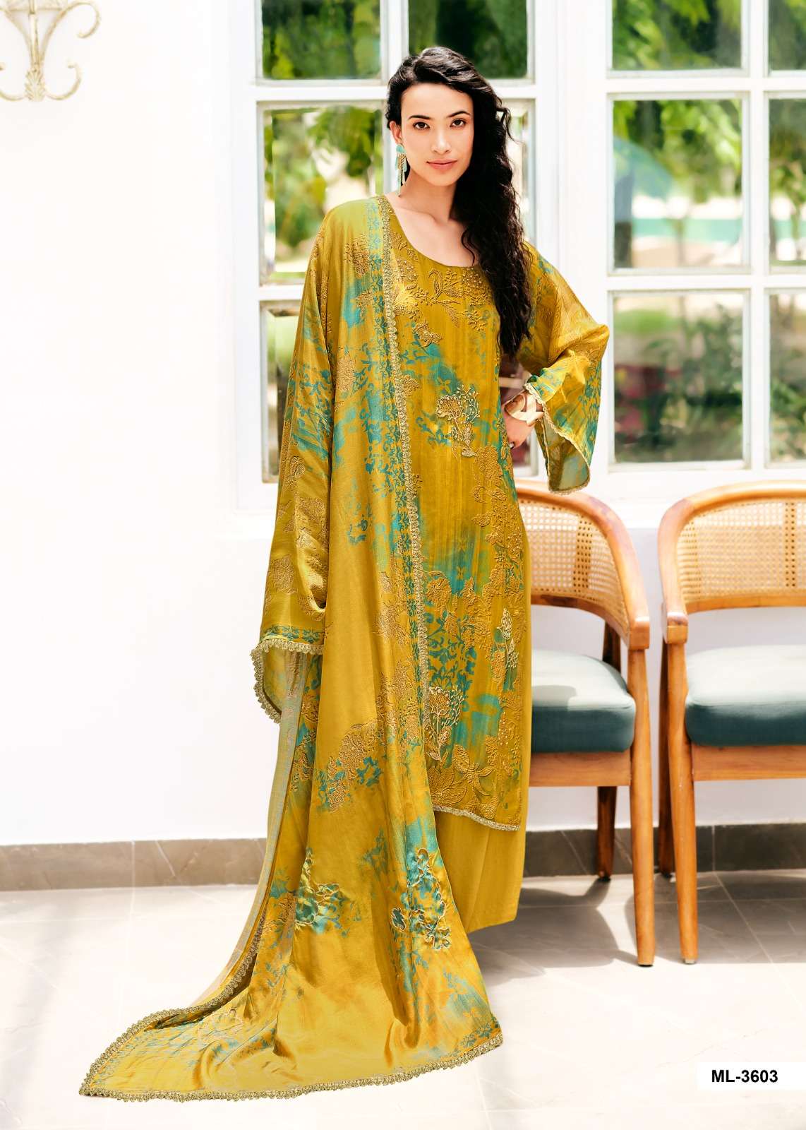 Sanaz Moonlit Viscose Katan Silk Dress Material - Amrah Wholesale