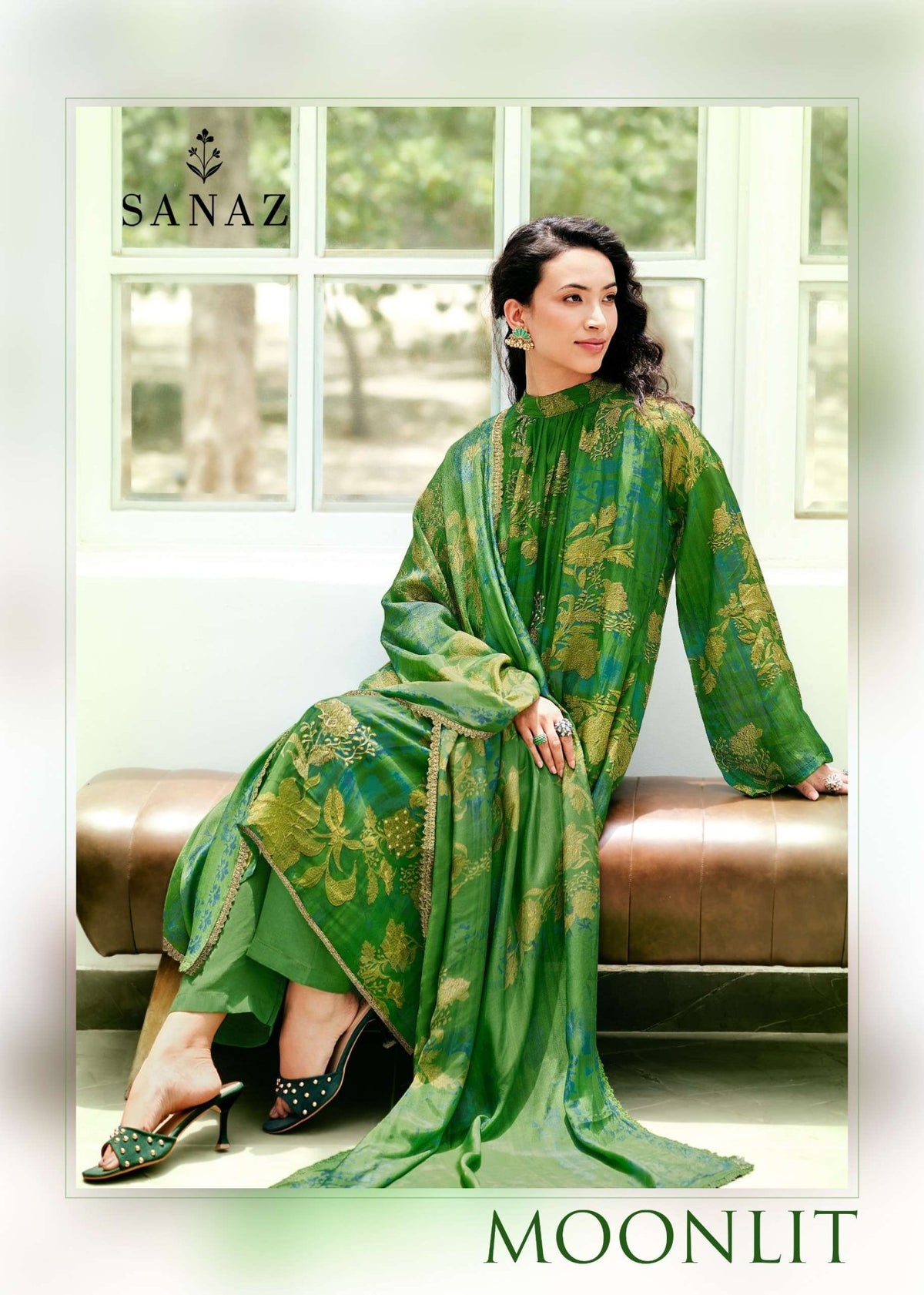 Sanaz Moonlit Viscose Katan Silk Dress Material - Amrah Wholesale
