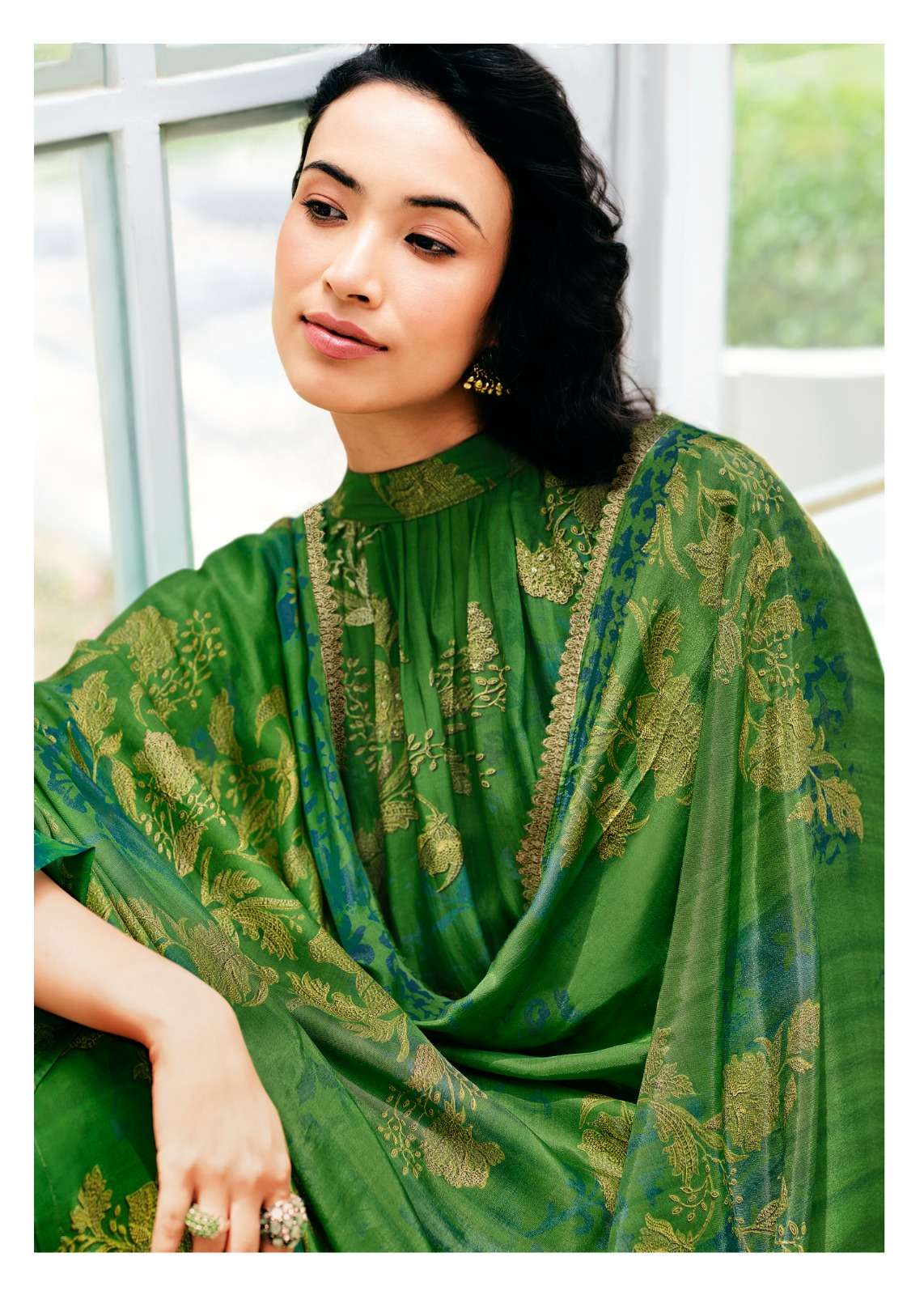 Sanaz Moonlit Viscose Katan Silk Dress Material - Amrah Wholesale