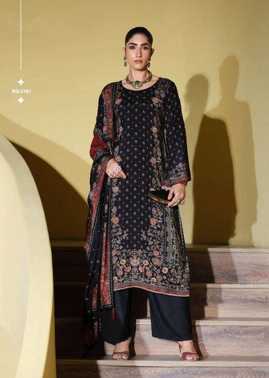 Sanaz Naqsh Viscose Muslin Designer Dress Material - Amrah Wholesale