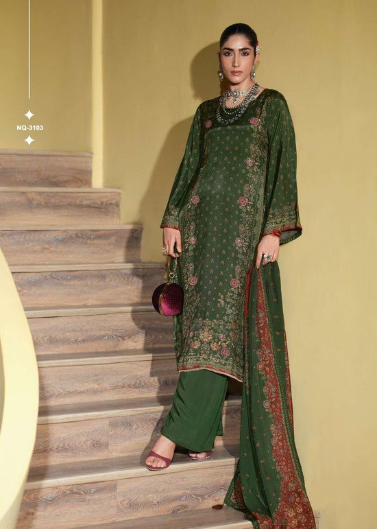 Sanaz Naqsh Viscose Muslin Designer Dress Material - Amrah Wholesale