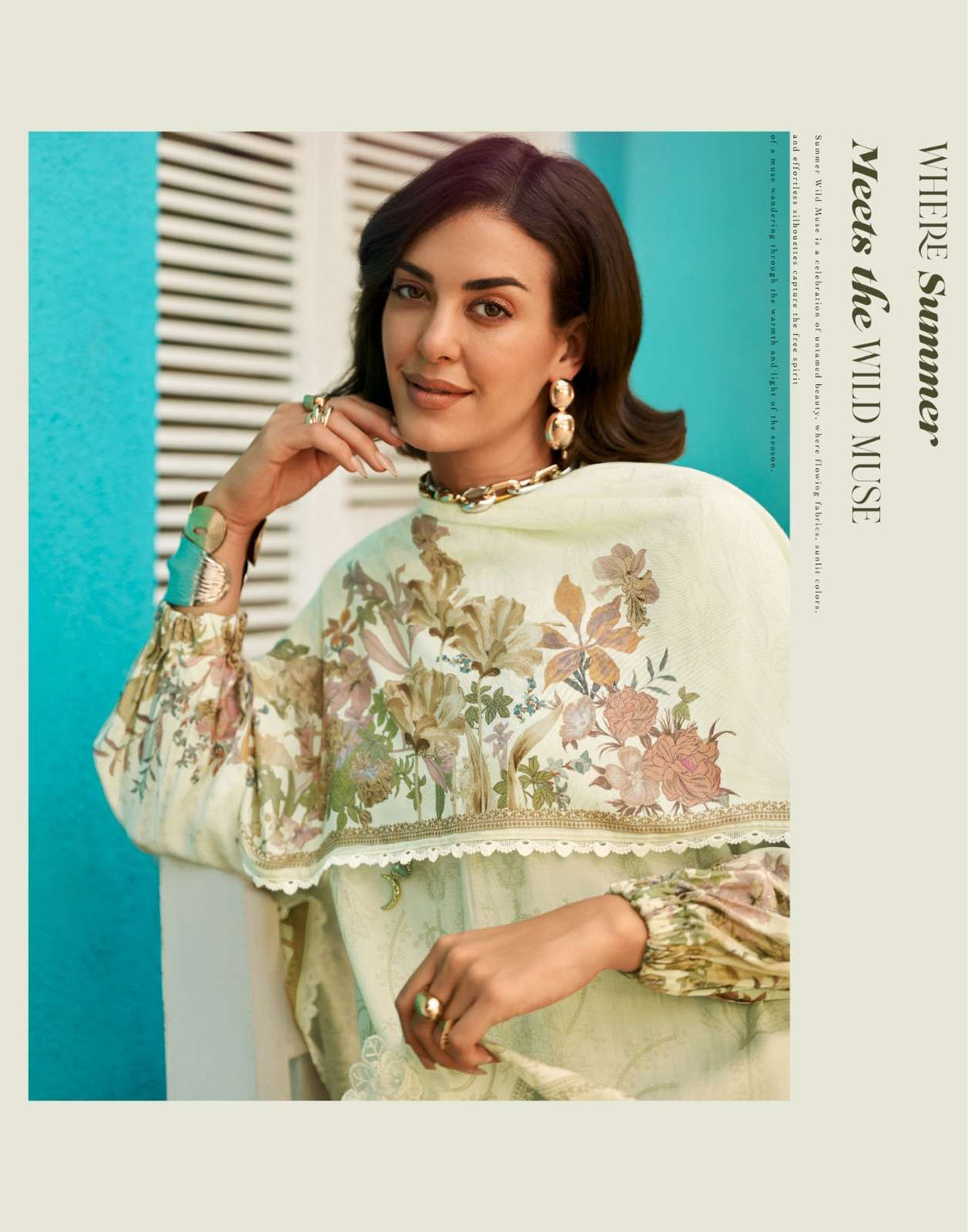 Sanaz Nargis Viscose Muslin Dress Material - Amrah Wholesale
