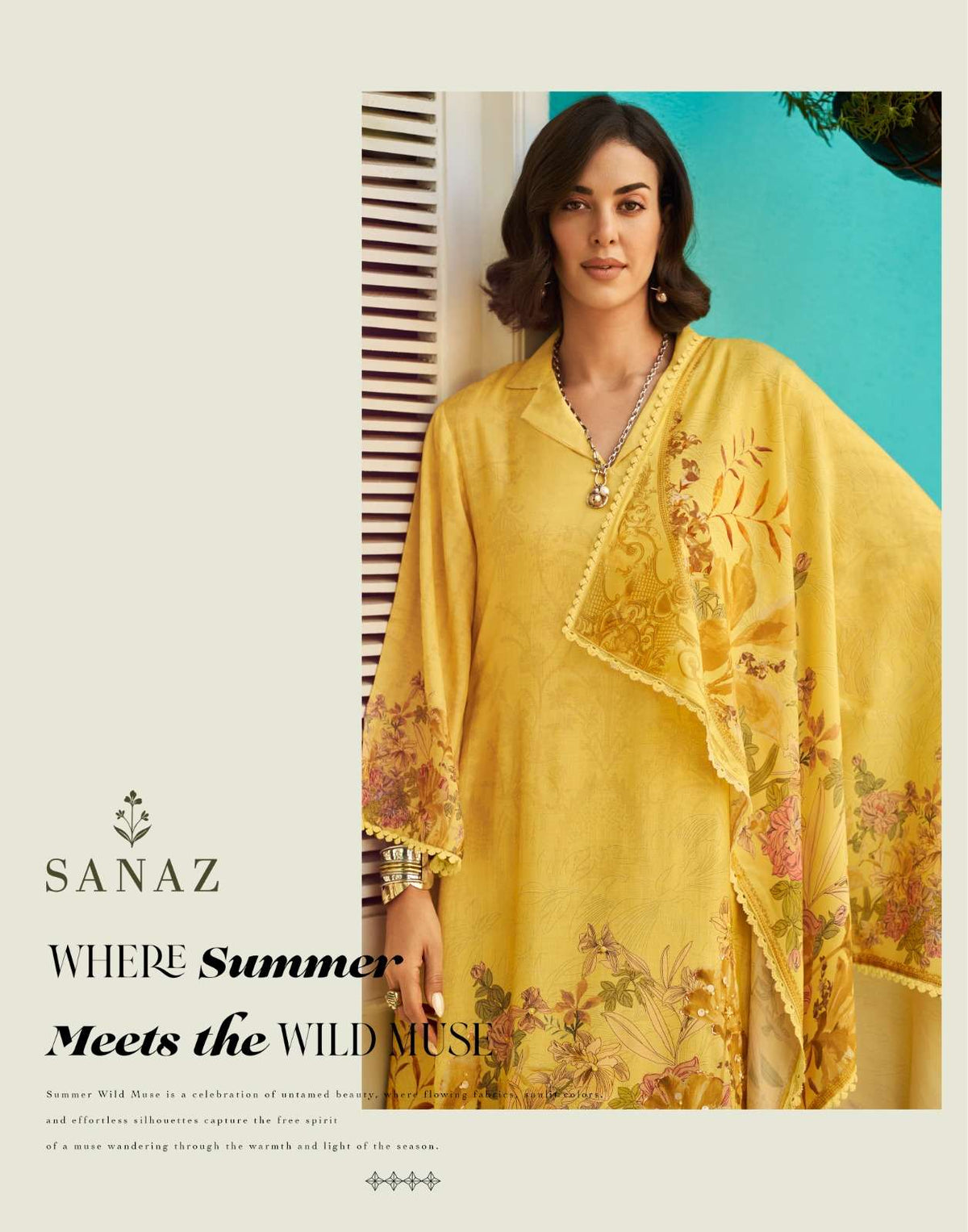 Sanaz Nargis Viscose Muslin Dress Material - Amrah Wholesale