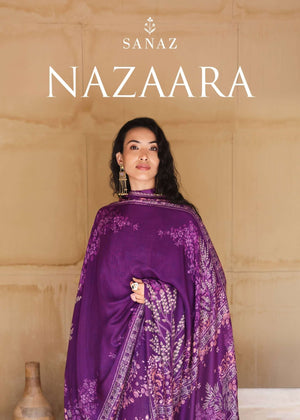 Sanaz Nazaara Viscose Muslin Dress Material - Amrah Wholesale