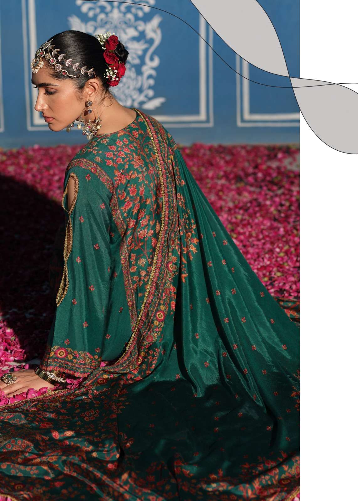 Sanaz Nazm Viscose Muslin Designer Suit - Amrah Wholesale