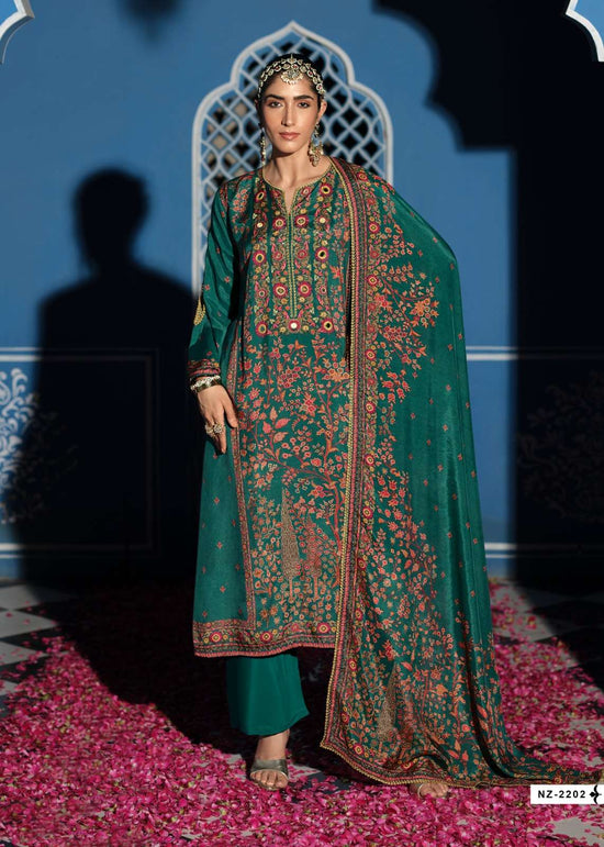 Sanaz Nazm Viscose Muslin Designer Suit - Amrah Wholesale