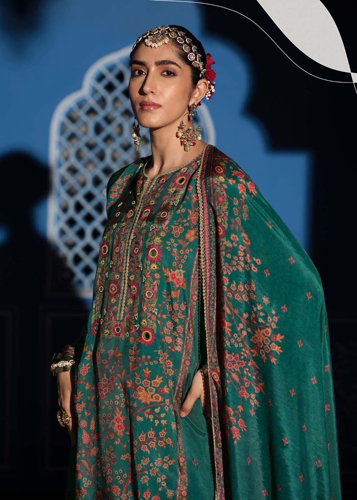 Sanaz Nazm Viscose Muslin Designer Suit - Amrah Wholesale