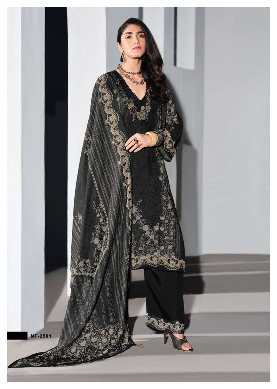 Sanaz Niloufer Viscose Muslin Dress Material - Amrah Wholesale
