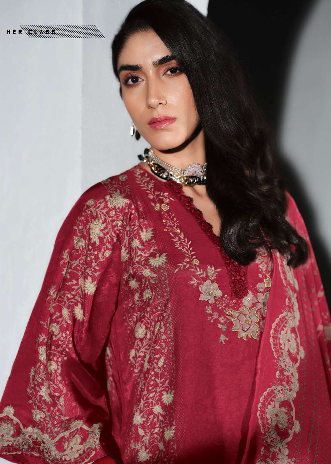 Sanaz Niloufer Viscose Muslin Dress Material - Amrah Wholesale