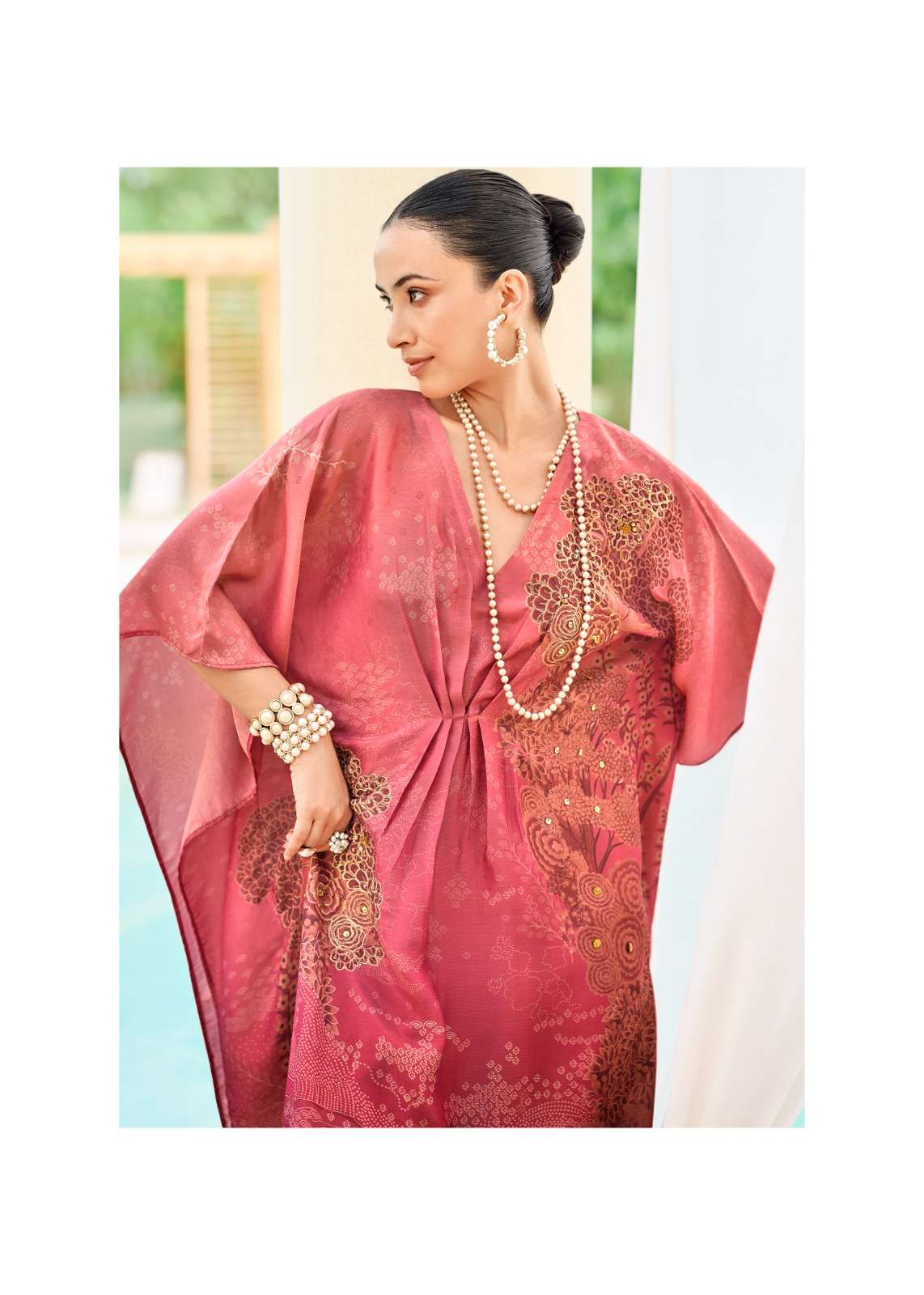 Sanaz Nooraya Viscose Soft Tissue Antique Handwork Dress Material