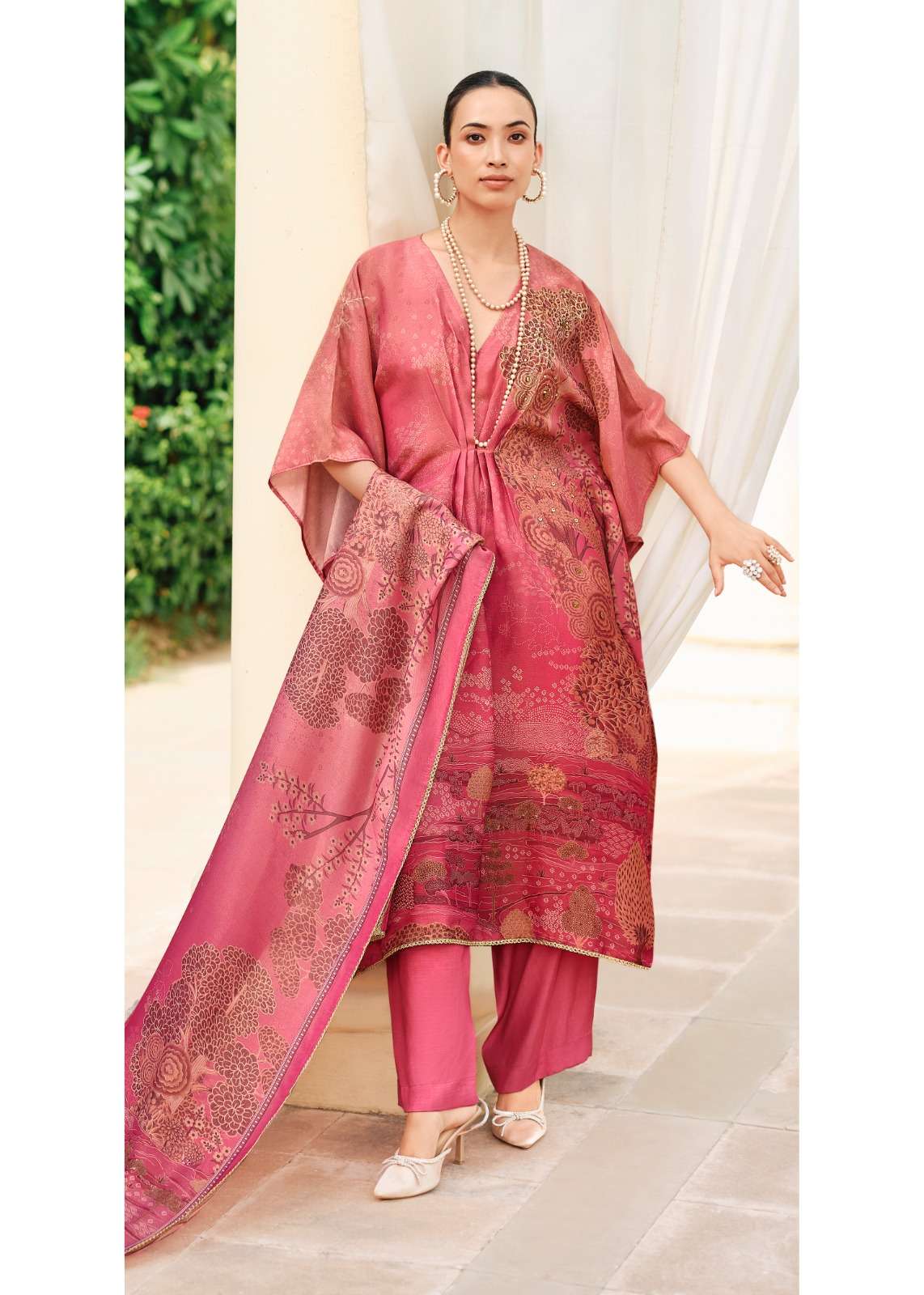 Sanaz Nooraya Viscose Soft Tissue Antique Handwork Dress Material