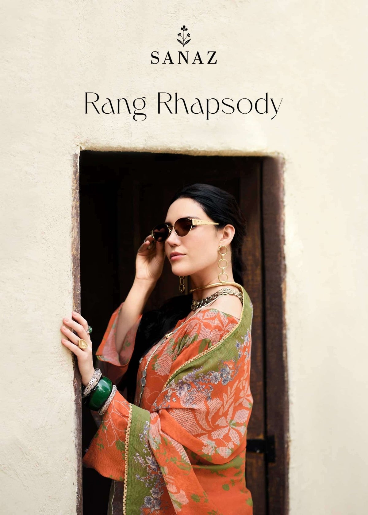 Sanaz Rang Rhapsody Viscose Chinon Dress Material - Amrah Wholesale