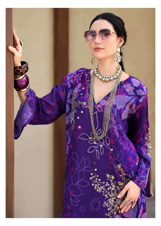 Sanaz Rang Rhapsody Viscose Chinon Dress Material - Amrah Wholesale