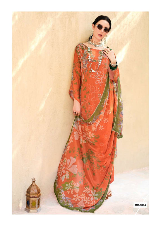 Sanaz Rang Rhapsody Viscose Chinon Dress Material - Amrah Wholesale